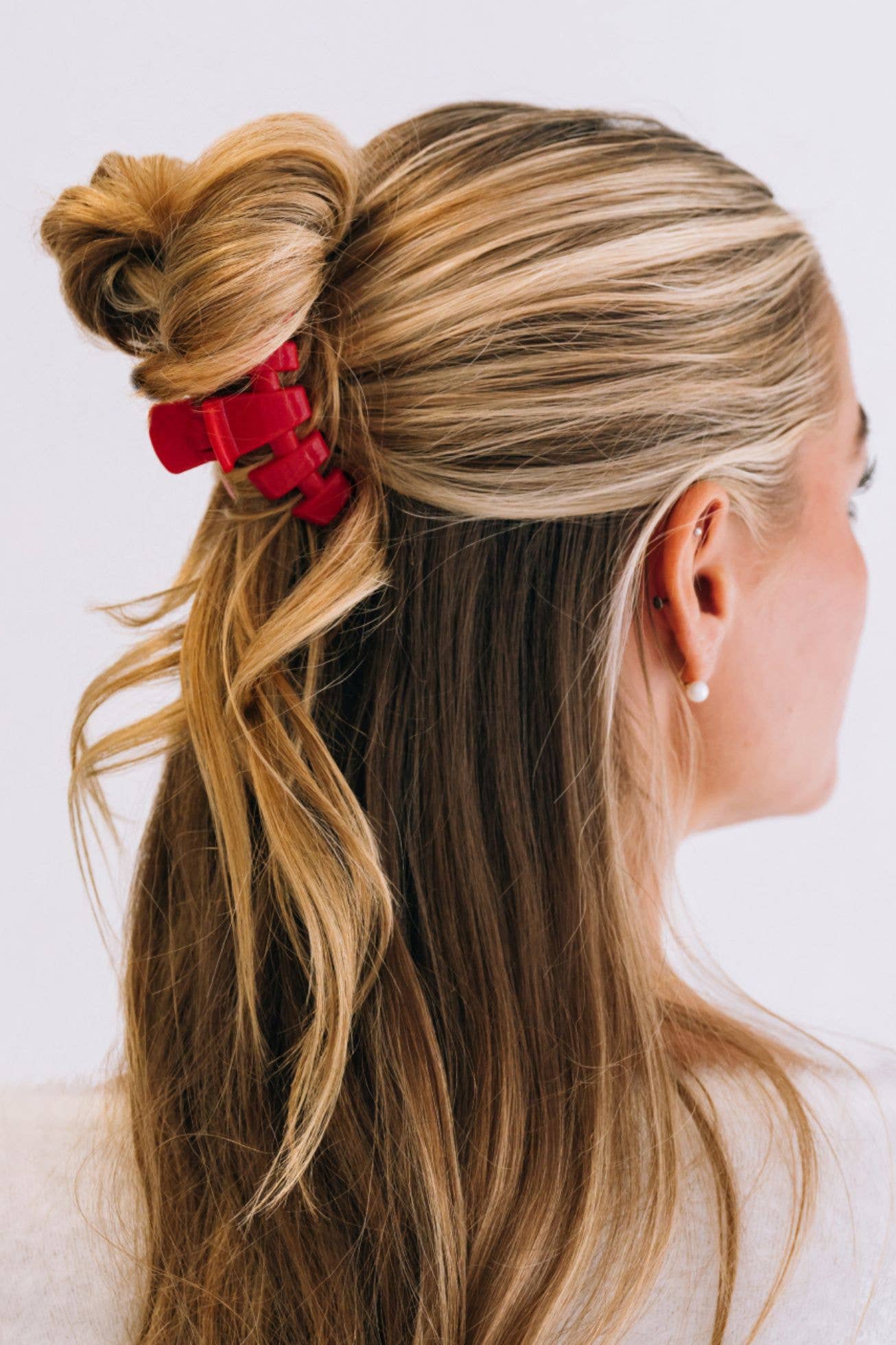 Classic Hair Clip | Small | Rudolph Red