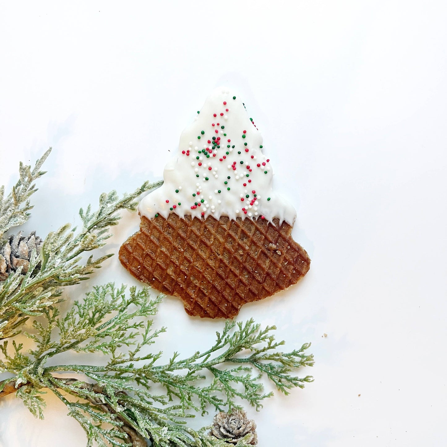 Christmas Tree-Shaped Stroopwafels