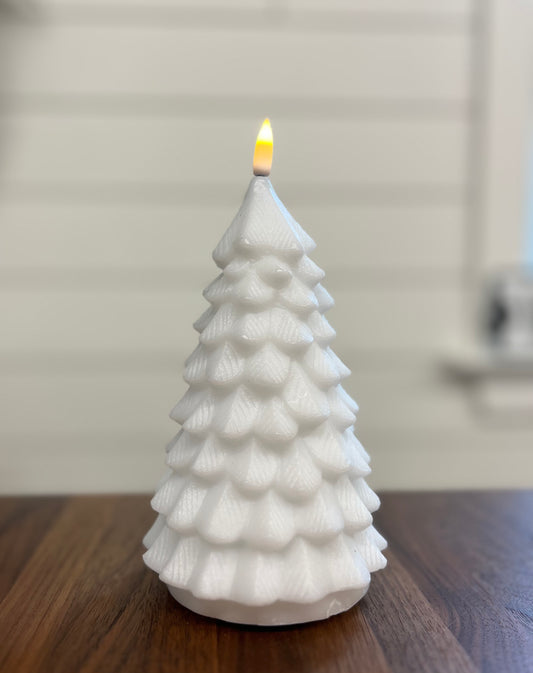 Tree Candle White | 3.6 X 6.4