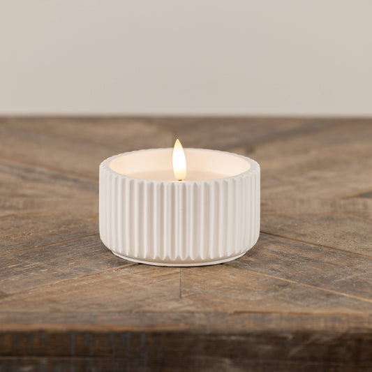 2.25" RIBBED CEMENT CANDLE