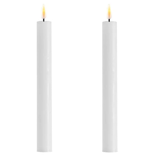 White LED Candles | 9.6" Tapers | Set of 2